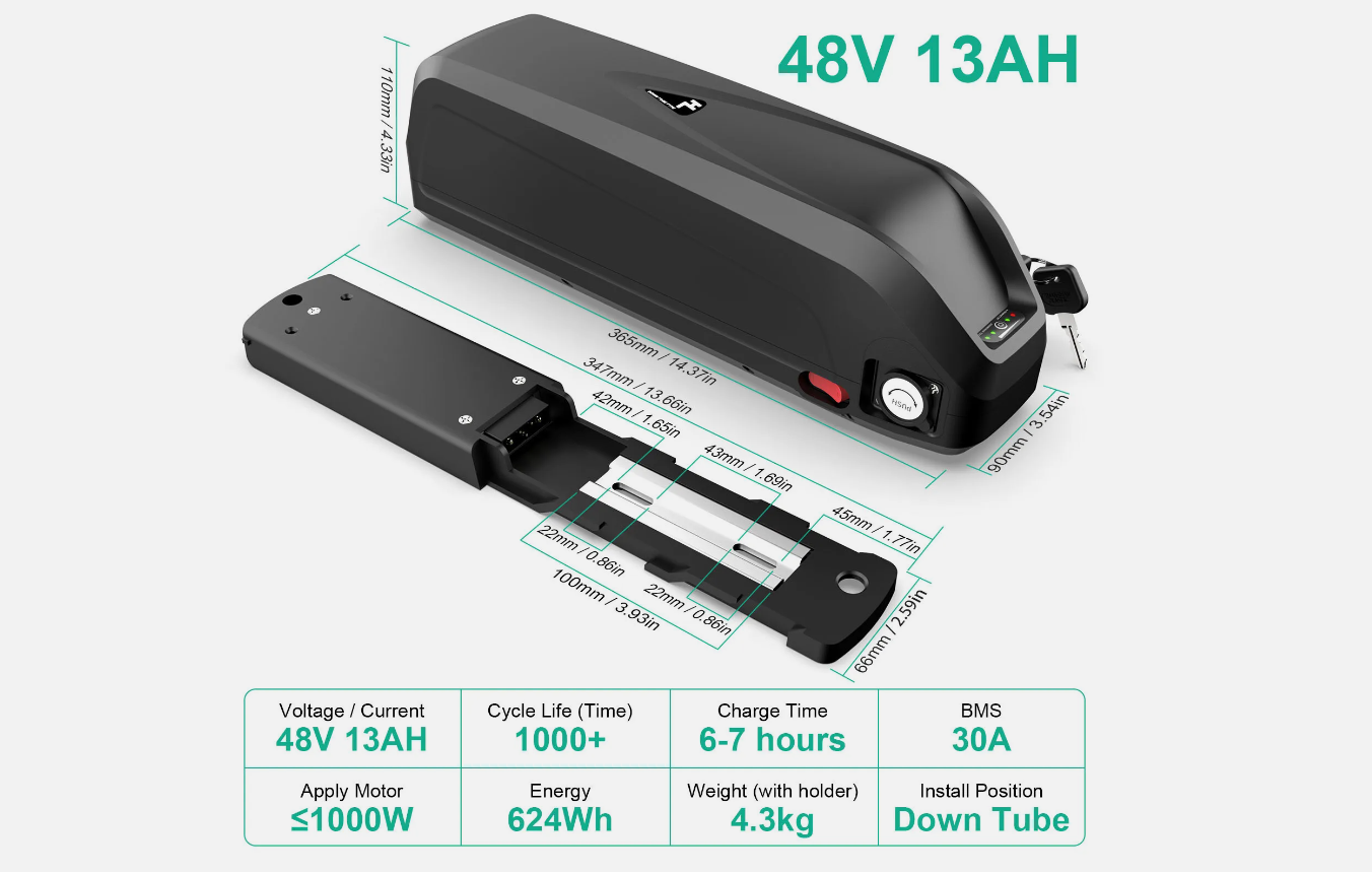 DownTube Battery Pack (750-1000w)
